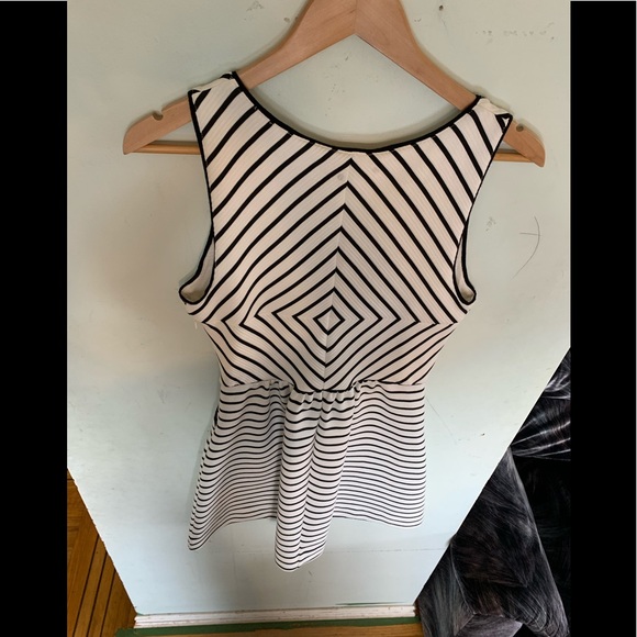 Maeve anthropologie black and white striped dress - Picture 4 of 9